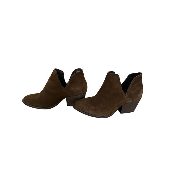 SZ 8.5M STEVE MADDEN ADELPHIE GENUINE Suede Ankle Boot / Bootie in Chestnut Brow - Picture 9 of 9